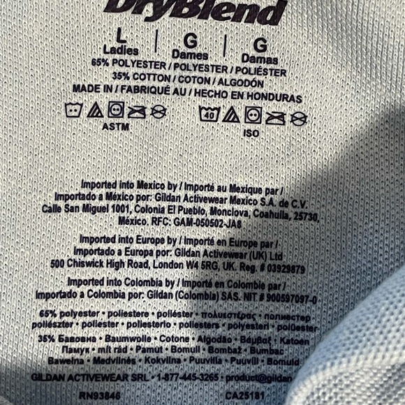 1~Gildan Dry Blend Polo Shirt School Uniform Large 35%Cotton & 65%Polyester - Picture 2 of 9